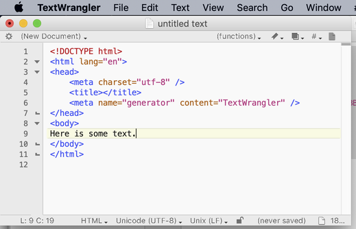 textwrangler html preview