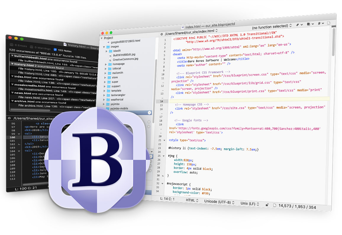 bbedit show all open files in panel